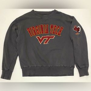 Vintage Virginia Tech College Crewneck Hoodie 90s Alumni